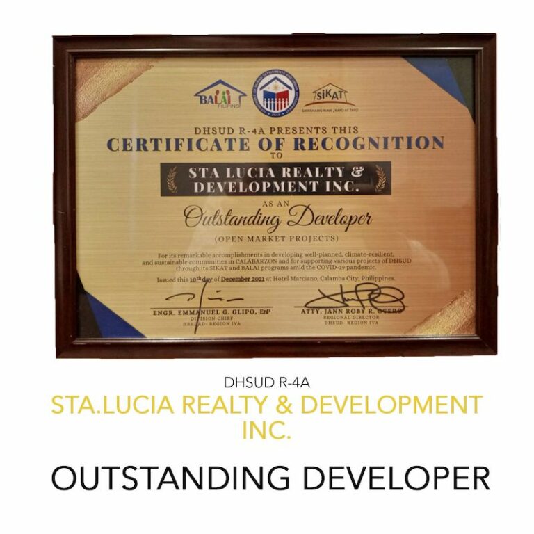Sta. Lucia Group bags top awards in DHSUD tilt